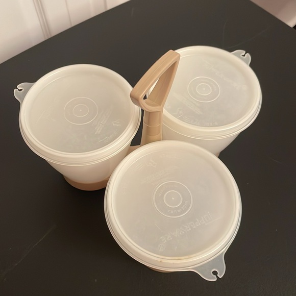 Vintage Tupperware Condiment Caddy in Great Condition with Original Lids - Picture 3 of 7